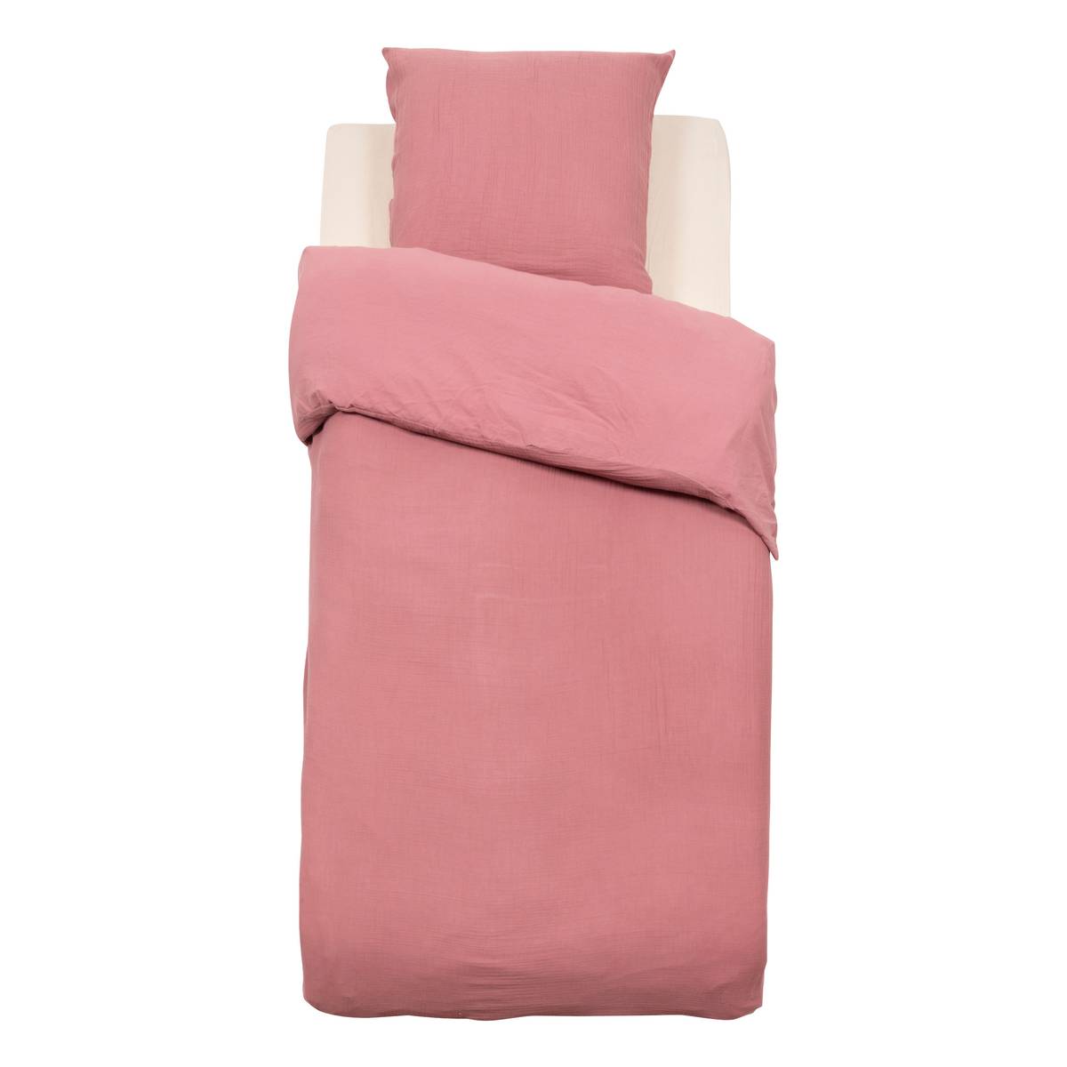 Kinderbettw&auml;sche-Set "Lili" 2 St&uuml;ck, 140x200 cm, Antikrosa Tiefes Rosa