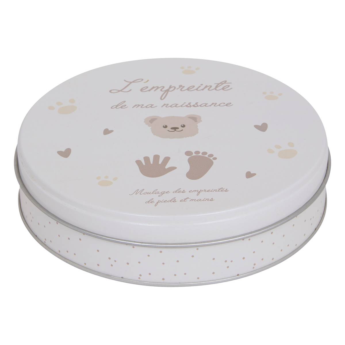 Geschenkset mit Abdruck und Kuscheltier "Aniel" Beige Rosa