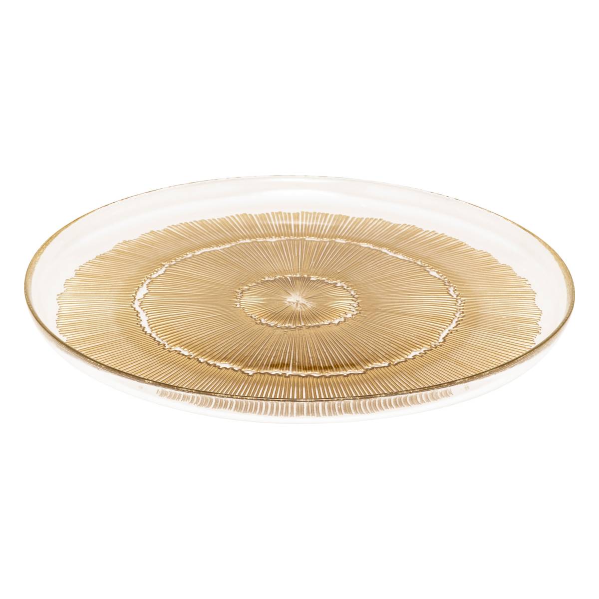 Präsentationsteller "Celeste" Glas, D.33 cm, Gold Gold