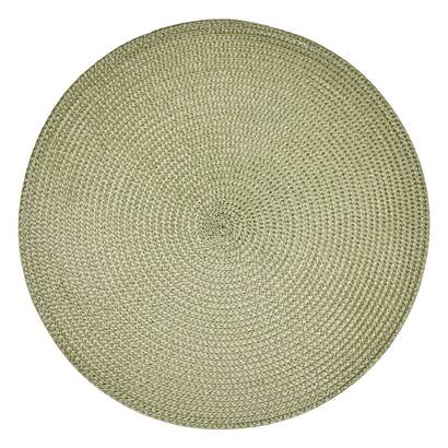Tischset "geflecht" polypropylen, d.38 cm, olivgr&uuml;n