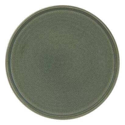 Set mit 6 desserttellern "terre inconnue" keramik, d.21 cm, khakigr&uuml;n