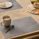 6er-Set Tischsets "Authentic" PVC - Polyvinylchlorid, 45x30 cm, Grau Hellgrau