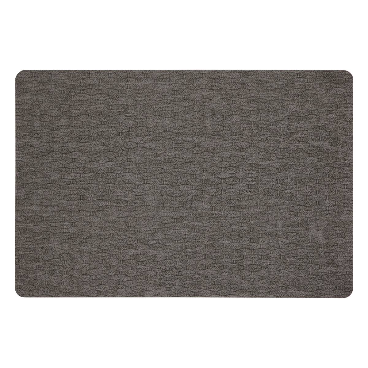 Tischset "Ely" PU - Polyurethan, 49x33 cm, Dunkelgrau Dunkelgrau