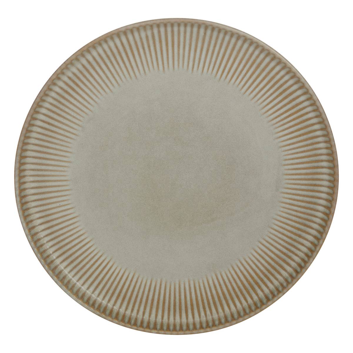 Set aus 6 flachen Tellern "Chloe" Steingut (Keramik), D.26,8 cm, Beige Beige