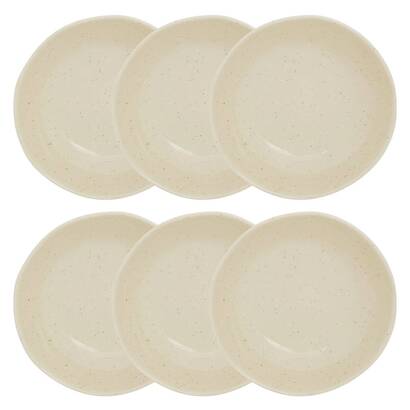 6er-set tiefe teller "wonja" keramik, d.18,8 cm, creme