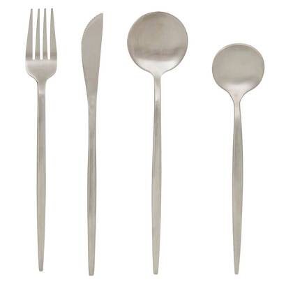 24-teiliges besteckset "ida" edelstahl, silber