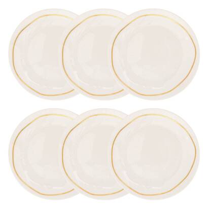 Set mit 6 desserttellern "selena" porzellan, d.19 cm, wei&szlig;