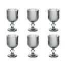 Set mit 6 Weingläsern "Ema" Glas, 250 ml, Grau Grau