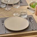 6er-Set flache Teller "Wonja" Keramik, D.27 cm, Creme Cremefarben