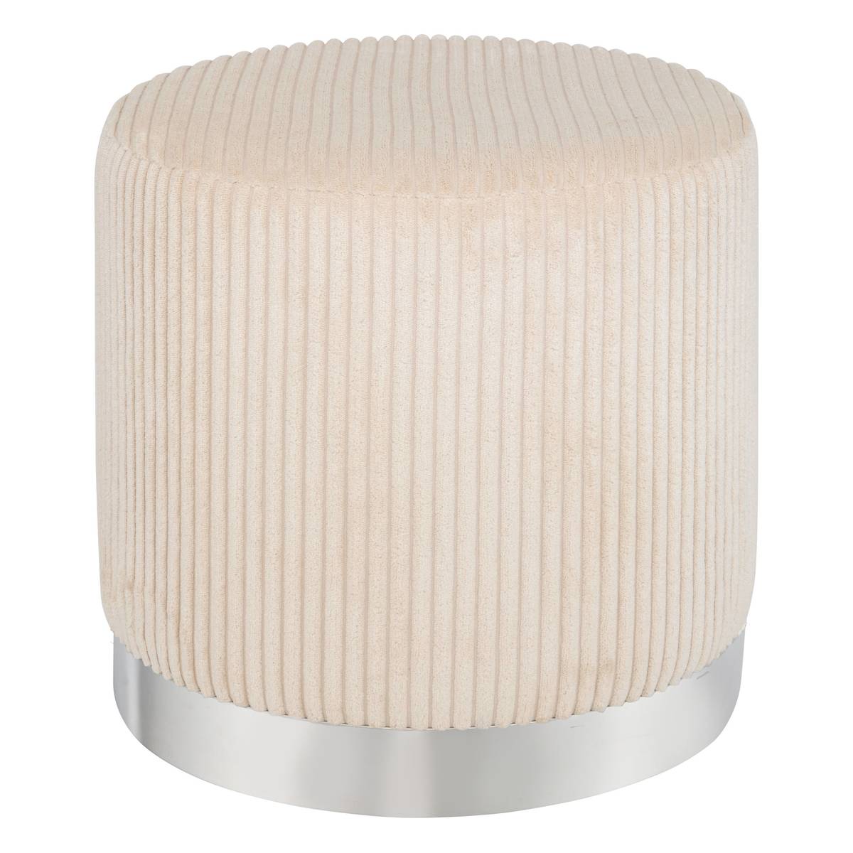 Pouf "Sylia" Elfenbein Ivoire