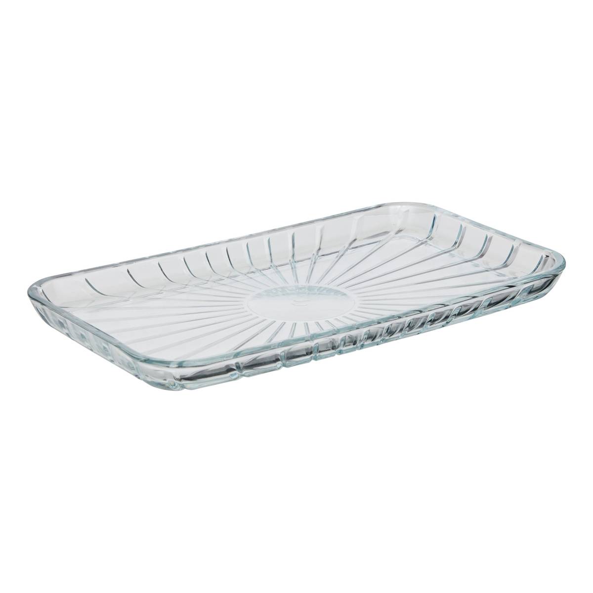 Präsentationsplatte "Stri" Glas, 27,6x16,2 cm, Transparent Durchsichtig