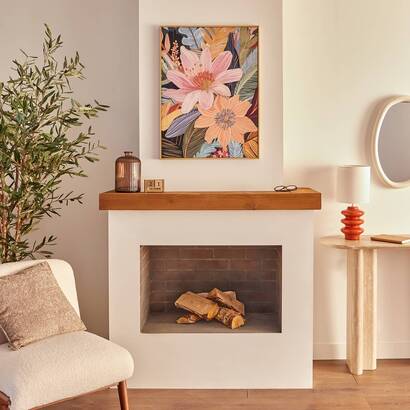 Gerahmter druck auf leinwand "daisy" mehrfarbig, 58x78 cm