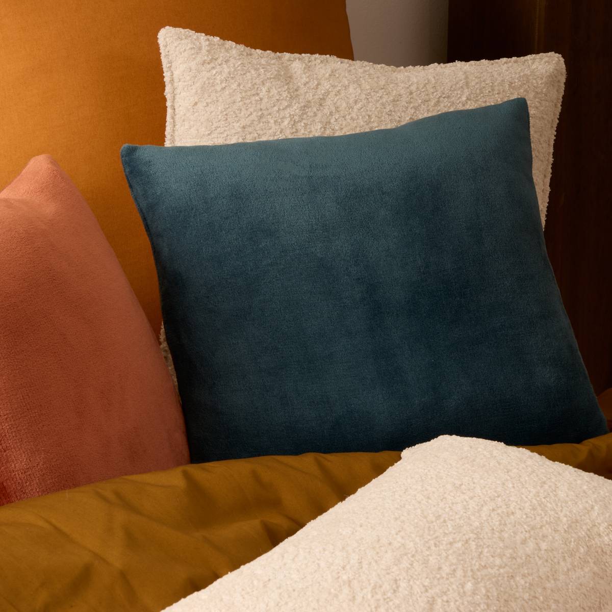 Kissen "Ollis" Ägäisches Blau, 38x38 cm Blau