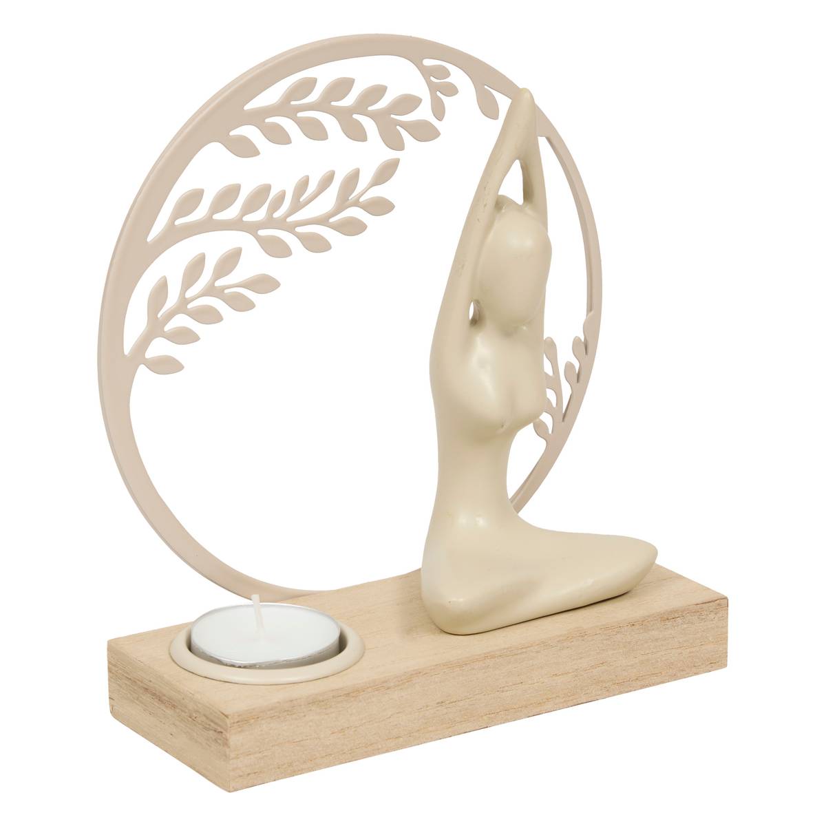 Windlicht "Yogi" Mehrfarbig, 15x6 cm Beige