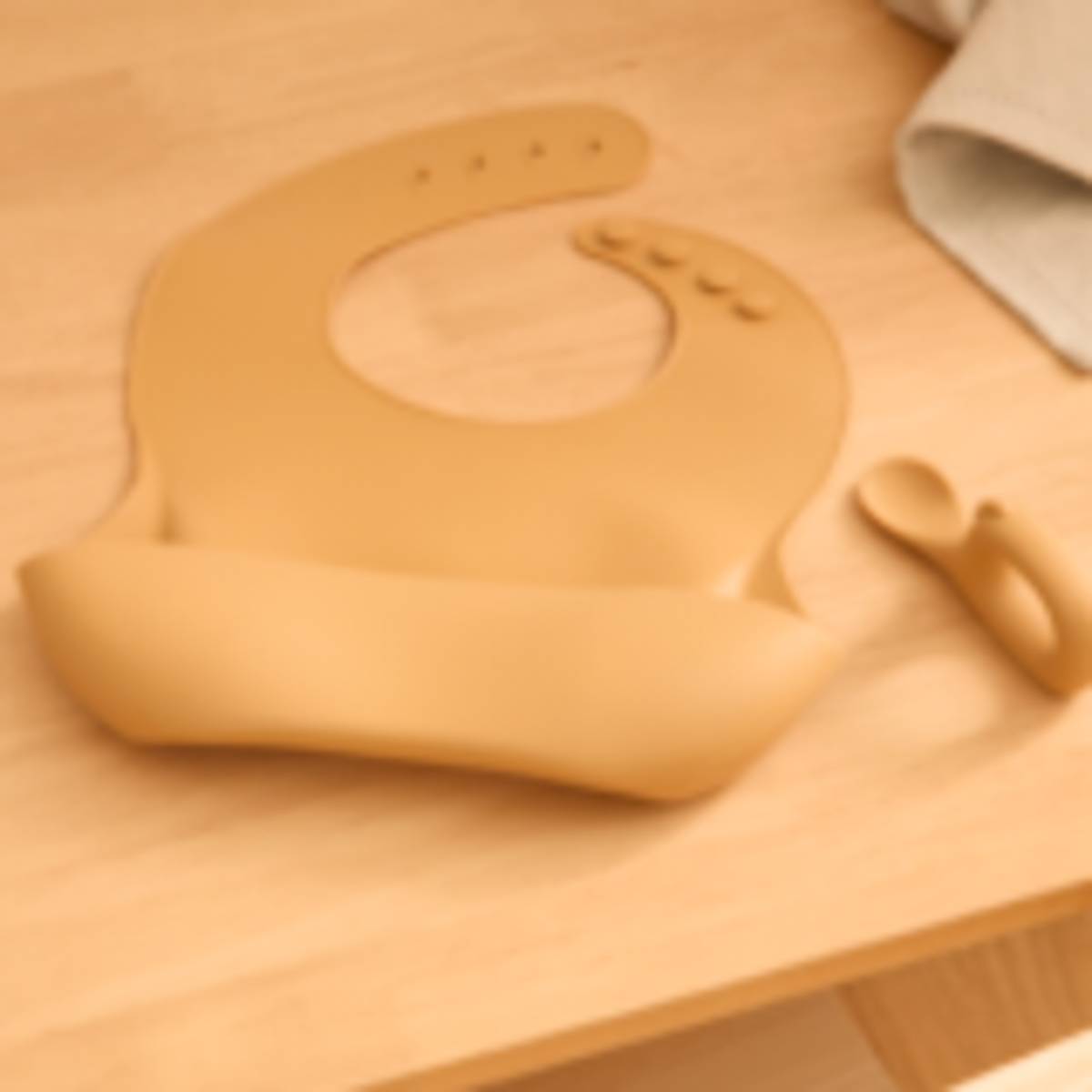 Kinderlätzchen-Set "Yum" 2 Stück, Ocker Ocker