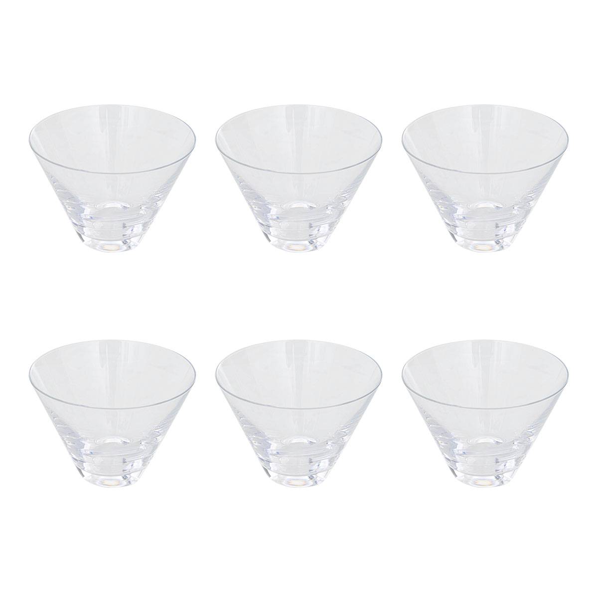 Set aus 6 Schälchen "Japan" Kristallklar, 40cl, Transparent Durchsichtig