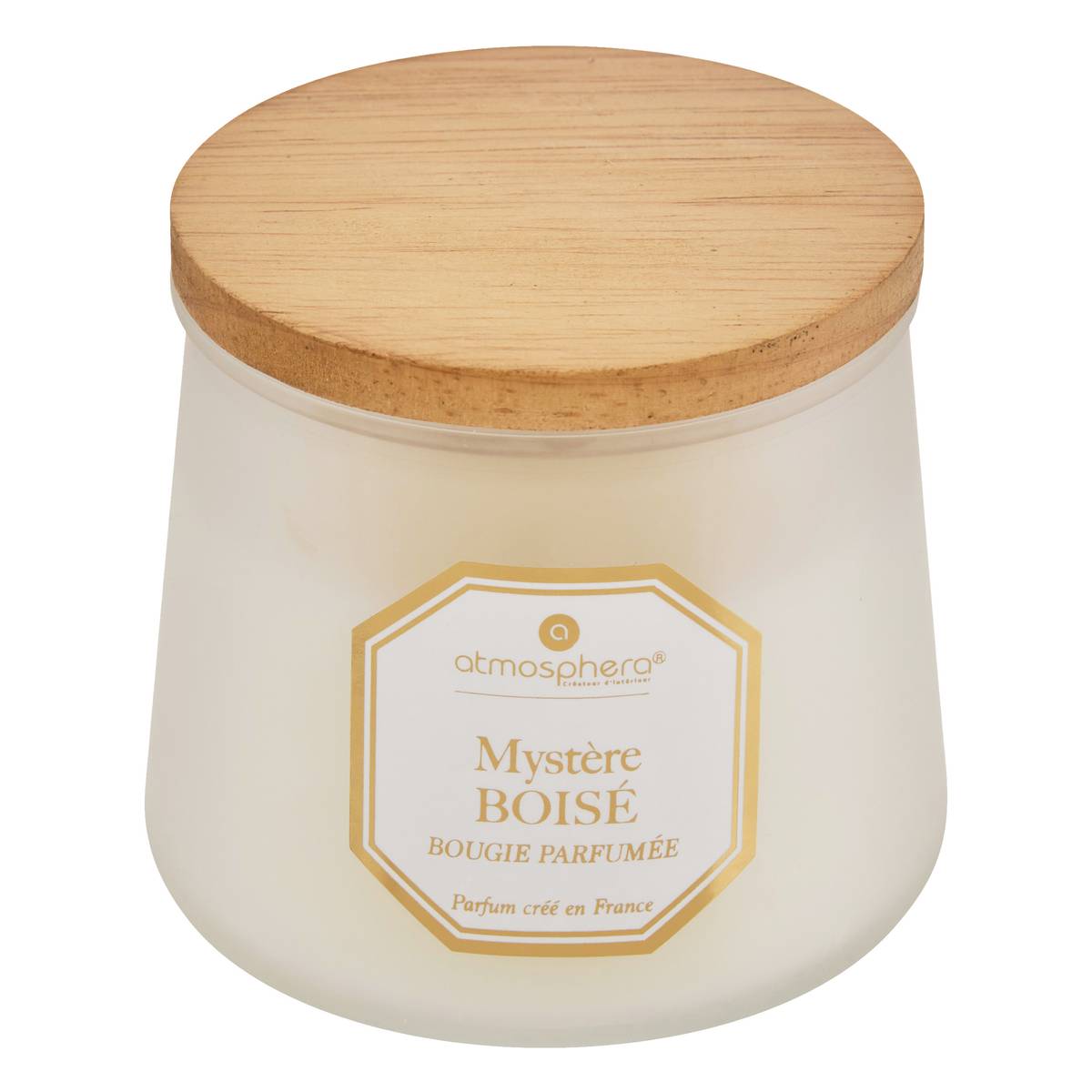 Duftkerze "Elisa" Pfirsich - Tonkabohne - Vetiver, Transparent, 200g Bois de Santal / Iris / Bois Ambrés