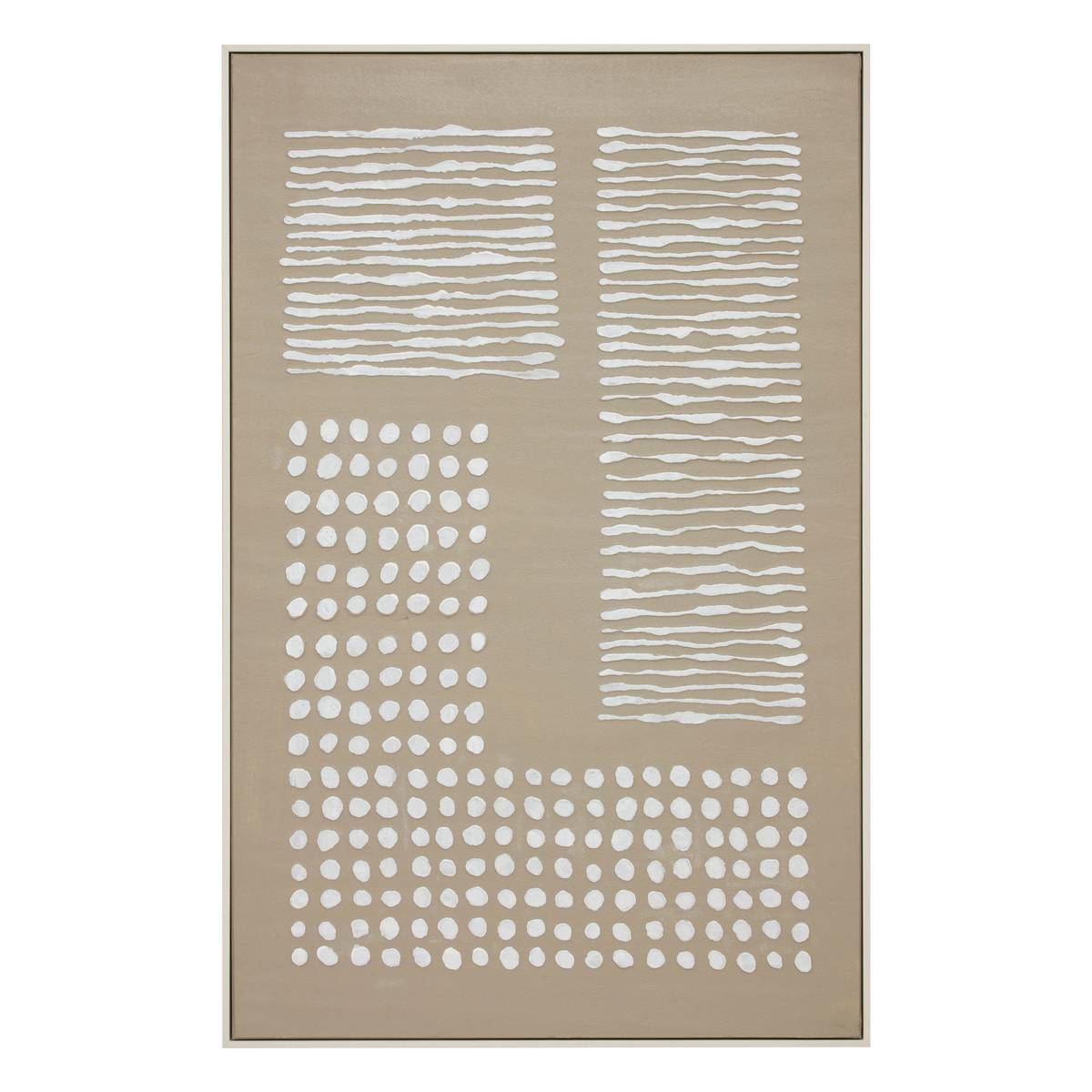 Gerahmtes Gemälde "Farhan" Mittelbeige, 116x75 cm Beige