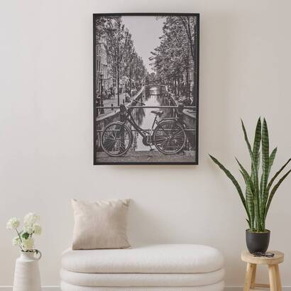 Gerahmtes poster "ayu" schwarz & wei&szlig;, 70x100 cm