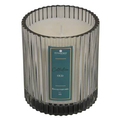 Duftkerze "albie" oudholz, blau, 290g