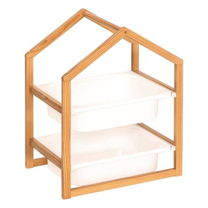 Kinder-aufbewahrungsm&ouml;bel 2 regale "bako" wei&szlig;, 43x54,5 cm