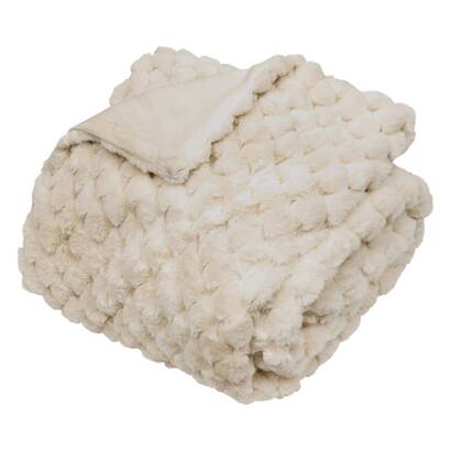Plaid "adriel" beige, 230x180 cm
