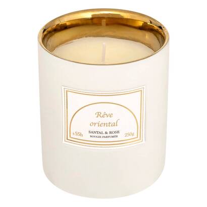 Duftkerze "lucia" sandelholz - rosa, wei&szlig;, 250g
