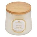 Duftkerze "Elisa" Pfirsich - Tonkabohne - Vetiver, Transparent, 200g Bois de Santal / Iris / Bois Ambrés