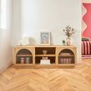 TV-Schrank 2 T&uuml;ren 3 Regale "Lousada" Beige, 160x40 cm Beige