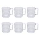 6er-Set Tassen &bdquo;Julie&ldquo; Glas, 320 ml, Transparent Durchsichtig