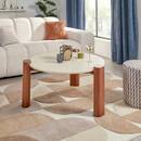 Couchtisch "Jilani" Mehrfarbig, 85,5x85,5 cm Marron / Beige