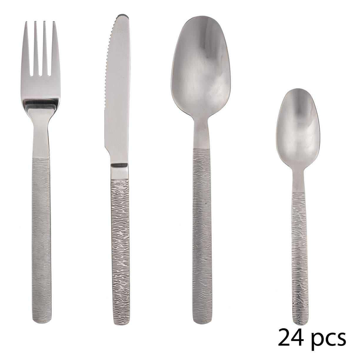 24-teiliges Besteckset "Jungle" Silber Silber