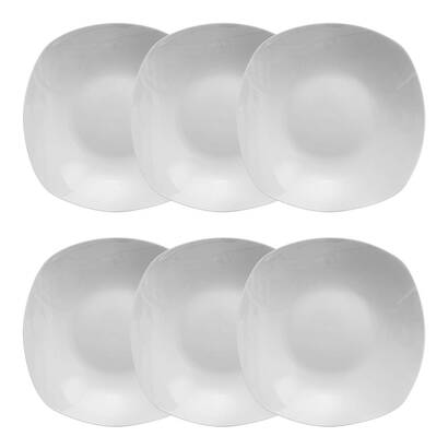 Set mit 6 tiefen tellern "plaza" d.22 cm