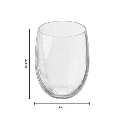 6er-set niedrige becher "orpea" 360 ml, transparent