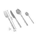 Besteckset 24-teilig "Bambus" Silber Silber