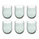 Set von 6 niedrigen Bechern "Paol'Eau" 310 ml, Grau Gr&uuml;n