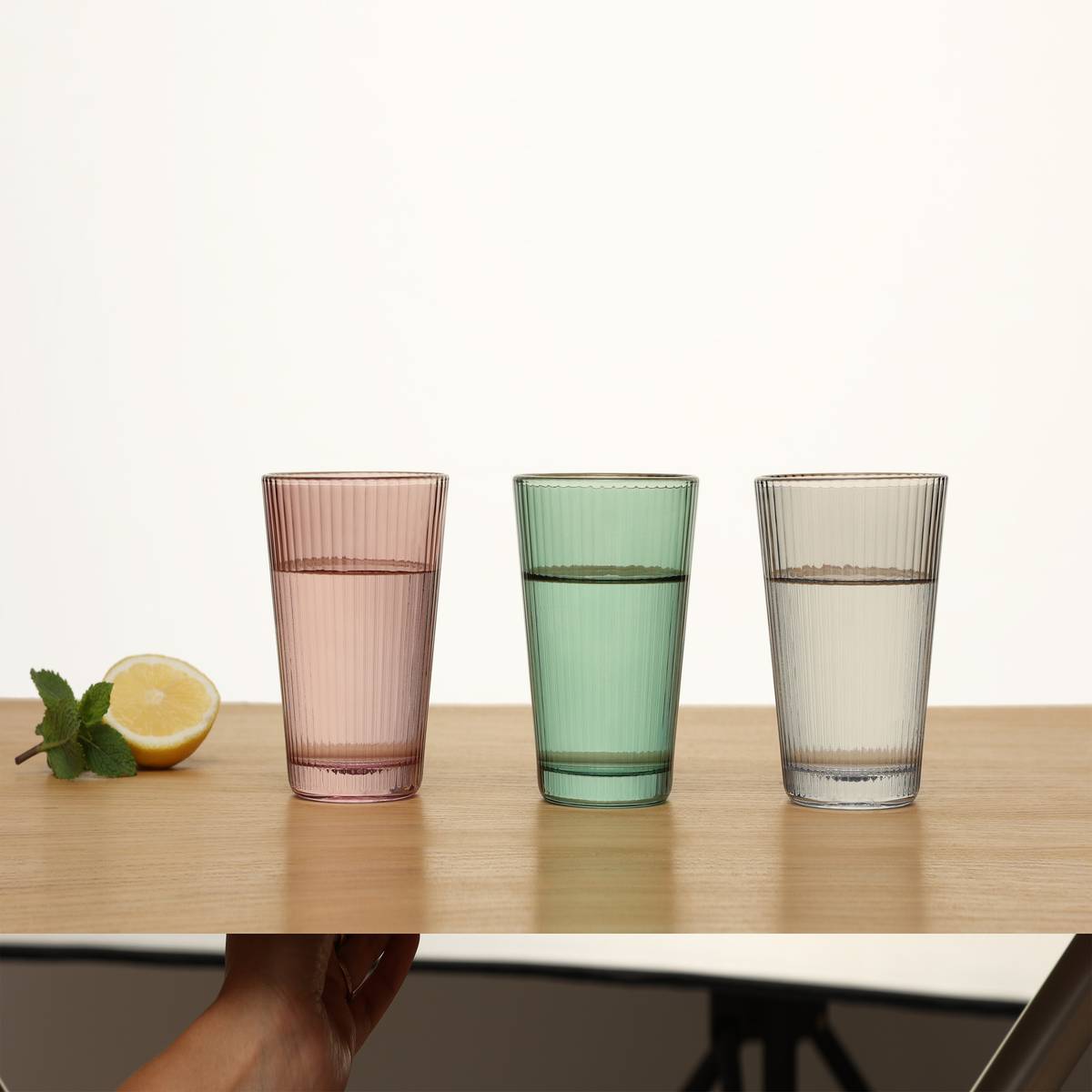 Niedriges Trinkglas "Mal'Eau" 300 ml, Mehrfarbig couleur_temp