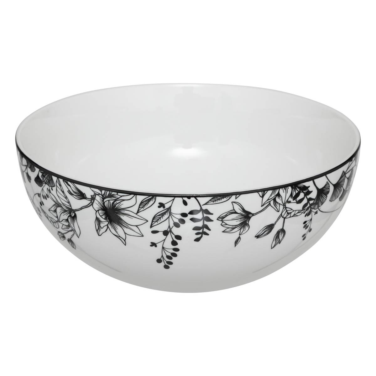Salatschüssel "White Floral" D.22,5 cm, Weiß Weiß