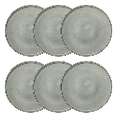 Set mit 6 flachen tellern "terra incognita" d.26,7 cm, gr&uuml;n