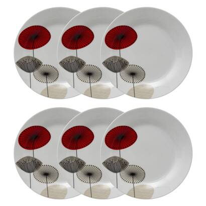 Set mit 6 desserttellern "osara" d.19,2 cm, wei&szlig;