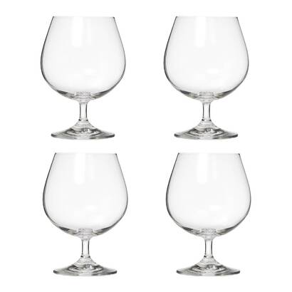 Set mit 4 cognacgl&auml;sern "cognac" 400 ml, transparent