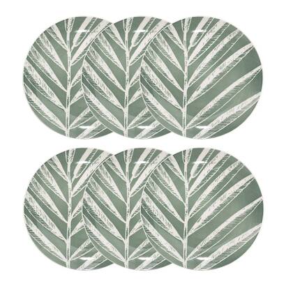 Set mit 6 desserttellern "green harmony" d.19 cm, gr&uuml;n