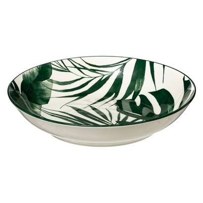 Set aus 6 tiefen tellern "palme" d.20,2 cm, schwarz