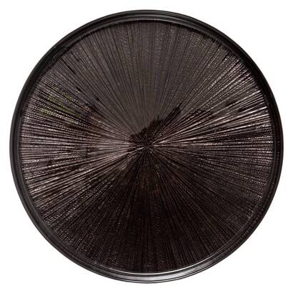 6er-set flache teller "astra" d.28 cm, schwarz