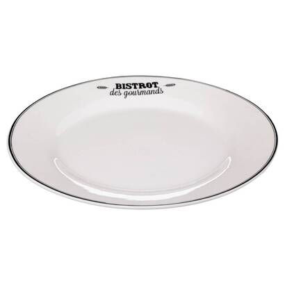 Set mit 6 flachen tellern "bistrot" d.26 cm, wei&szlig;