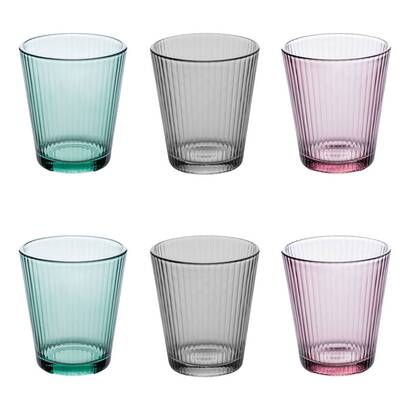 Niedriges trinkglas "mal'eau" 300 ml, mehrfarbig