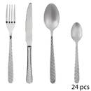 24-teiliges Besteckset "Flora" Silber Silber