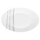 Set aus 6 flachen Tellern "Lignes" D.27 cm, Weiß Weiß