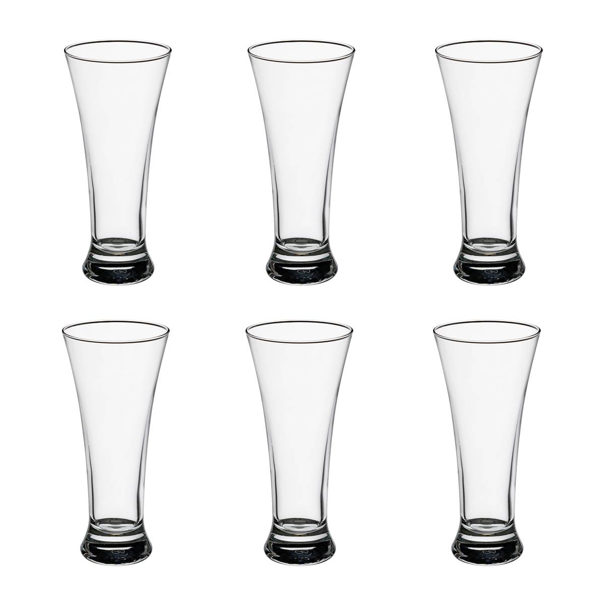 Set mit 6 Biergläsern "Bier" 320 ml, Transparent Durchsichtig