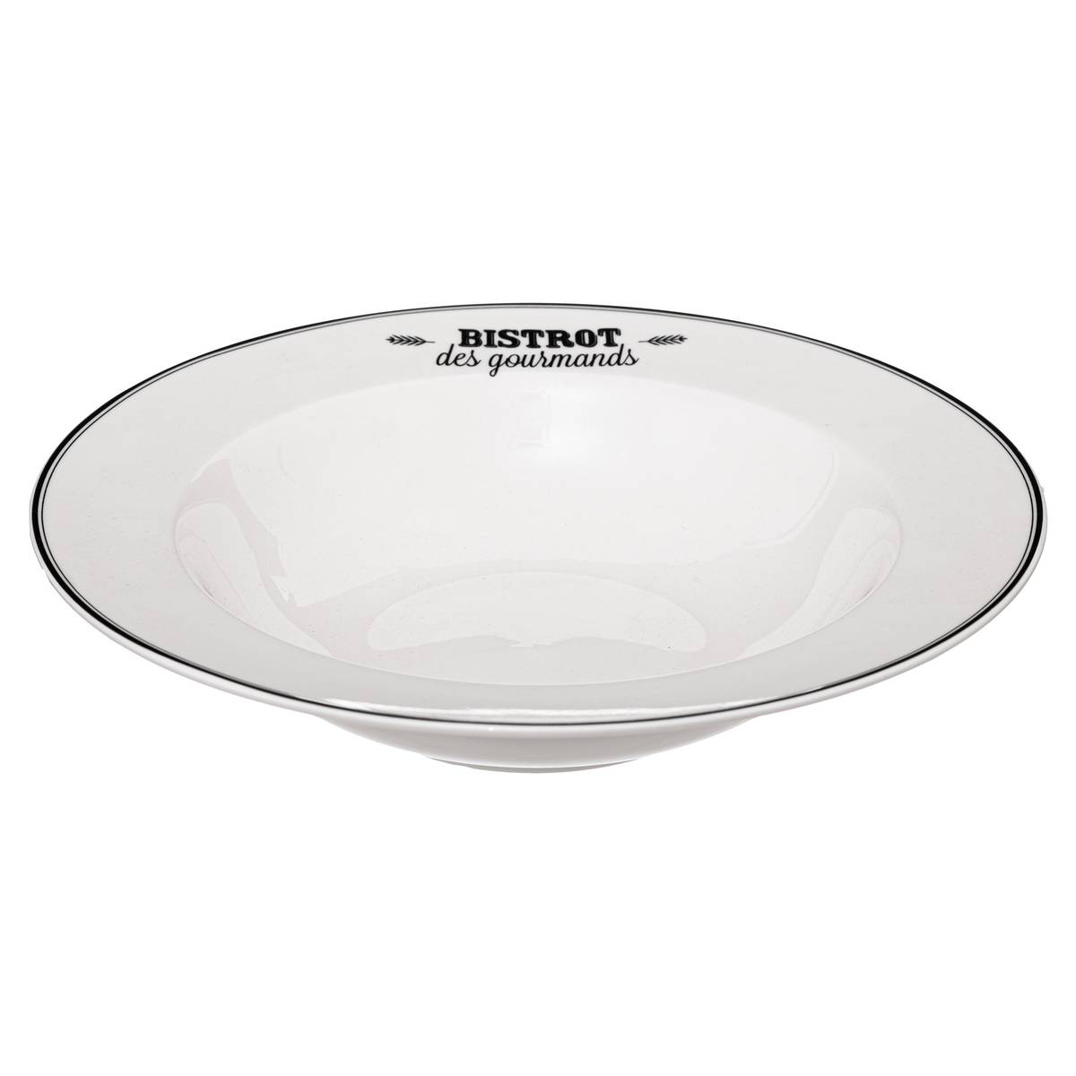 Pastateller "Bistrot" D.27 cm, Weiß Noir / blanc